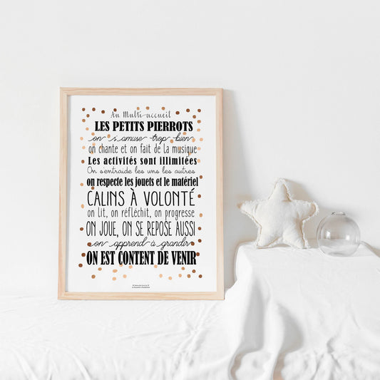 Framed poster At the nursery