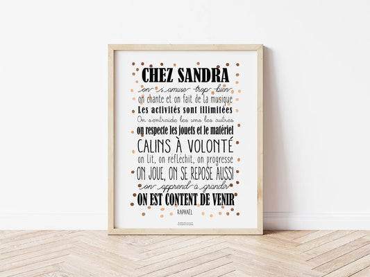 Framed poster Chez Nounou