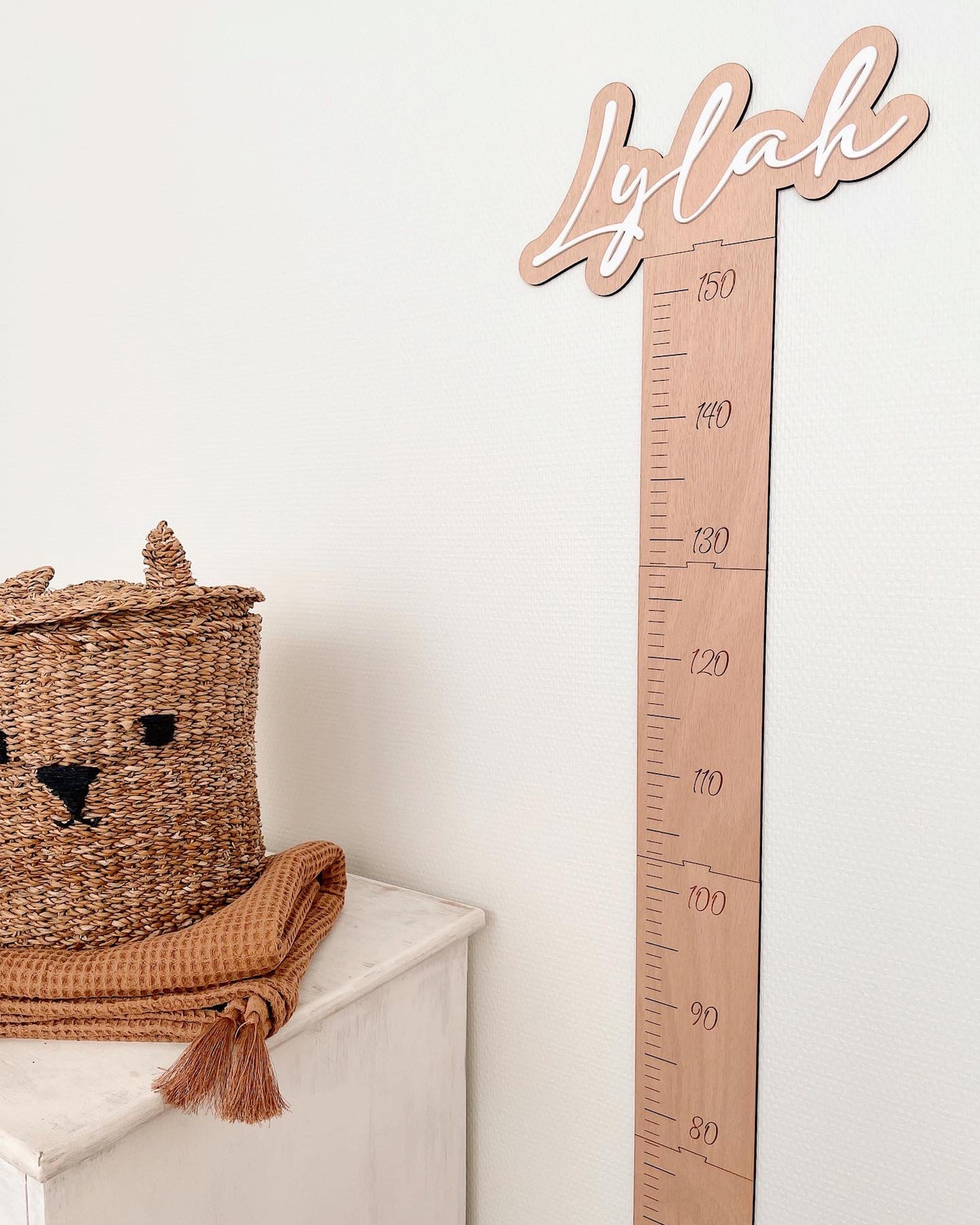 Personalized wooden height chart
