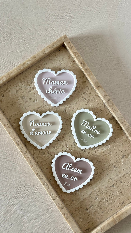 Magnet coeur personnalisé