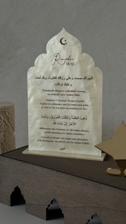 Décoration de table Ramadan duas