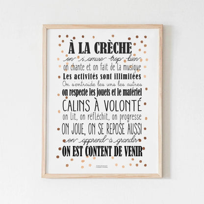 Framed poster At the nursery