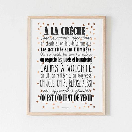 Framed poster At the nursery