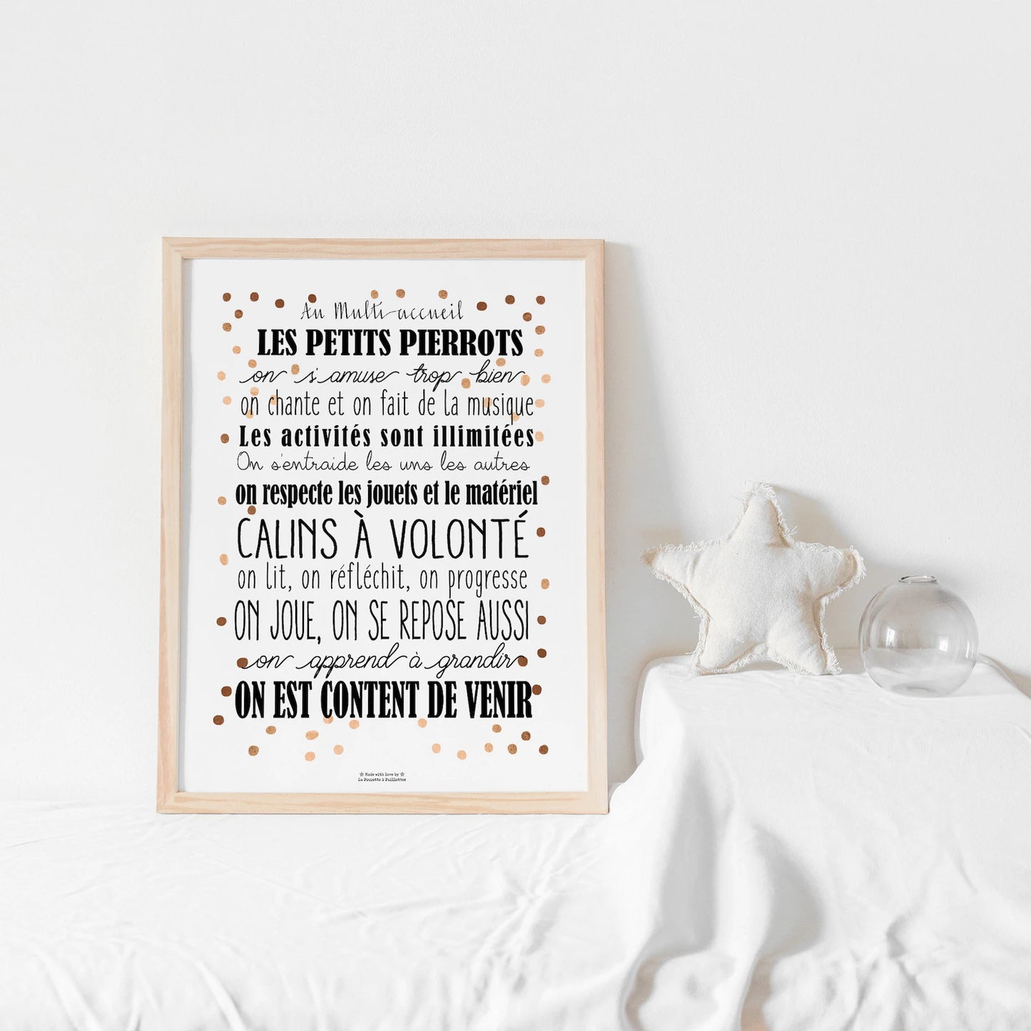 Framed poster At the nursery
