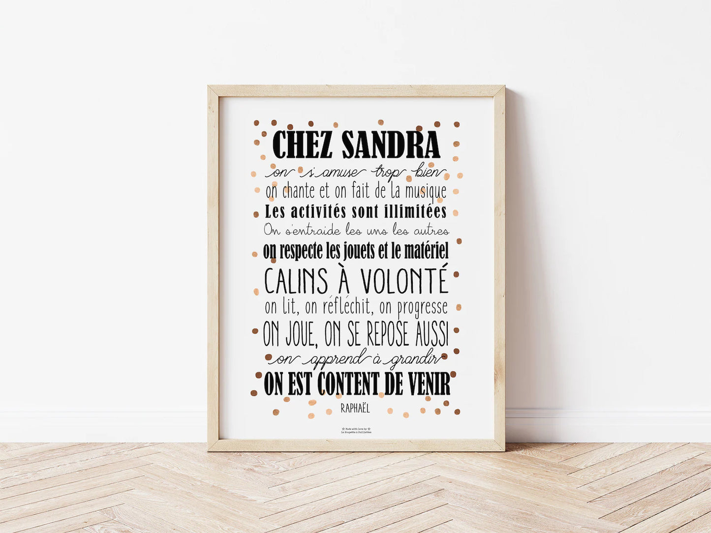 Framed poster Chez Nounou