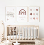 Rainbow Birth Poster / free delivery