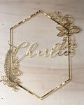 “Wedding of Roses” gold mirror frame