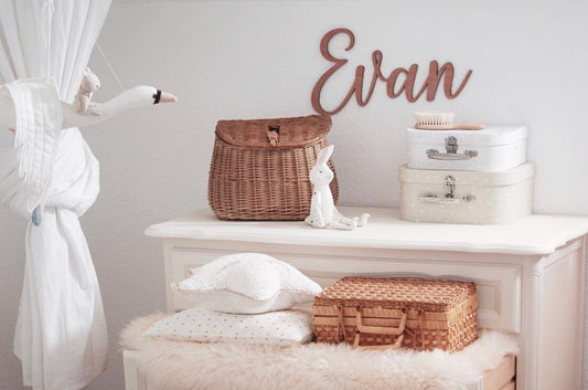 Wooden wall lettering