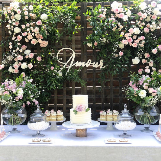 Wooden wall lettering