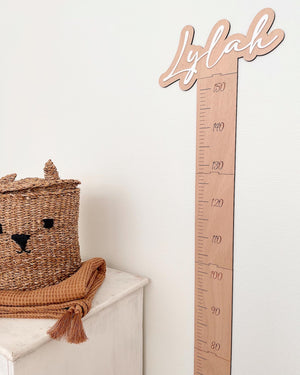 Personalized wooden height chart