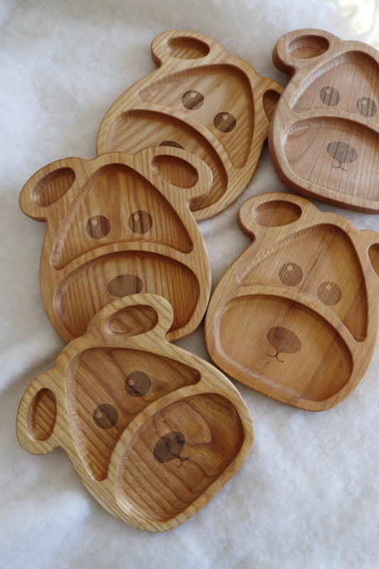 Wooden animal plate
