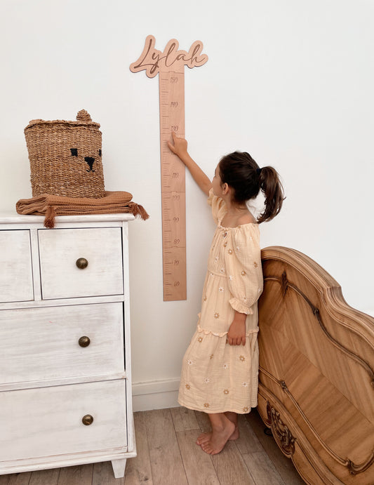 Personalized wooden height chart